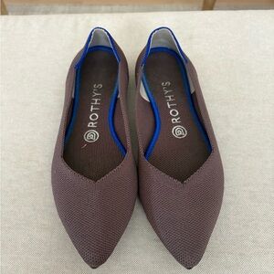Rothy's Brown (mushroom brown I think) pointy flats 8